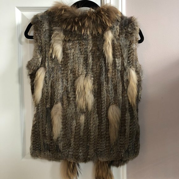 Genuine rabbit fur vest - Love Token - Picture 2 of 3